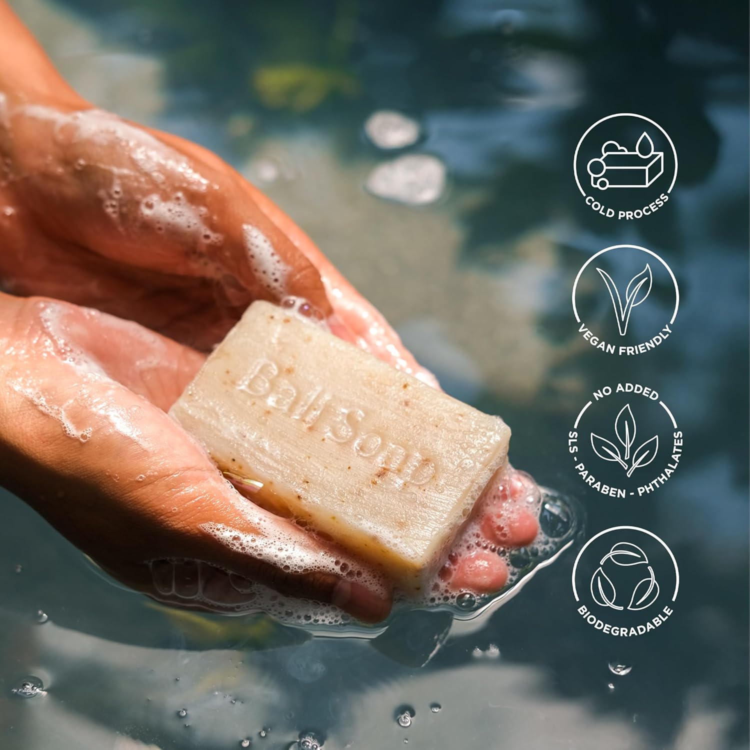 Bali Soap 6-Pack Handmade in Bali, Natural Cold Processed Bar Soap for Daily Use with Plant-Based Oils, Purifying & Refreshing, Vegan