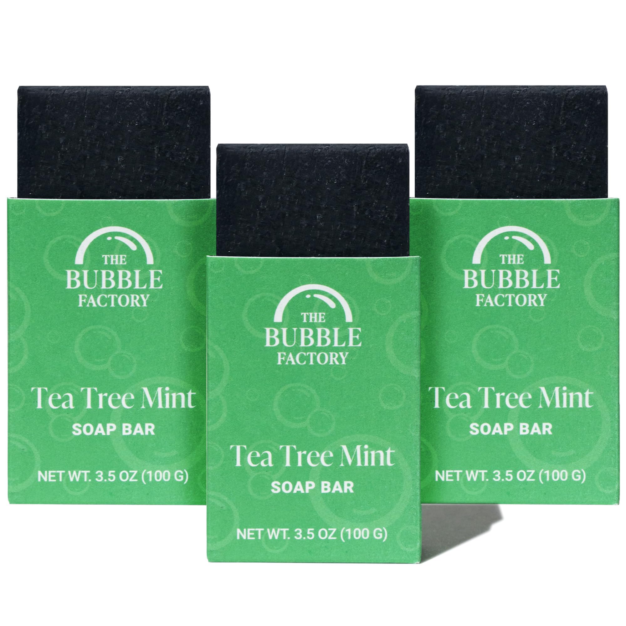 The Bubble Factory Handmade Natural Bath & Body Soap Bar, Vegan, All-Natural, Palm Oil Free, Made in USA with Shea Butter + Essential Oils, Lavender Collection, 3 Bars