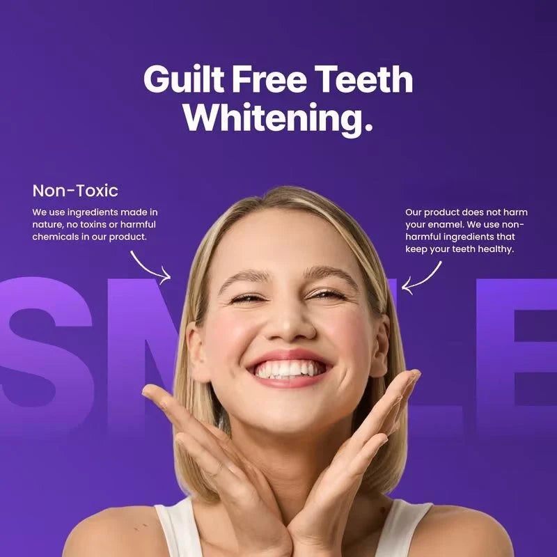 Purple Teeth Whitening Strips – Instant Whitening Power!