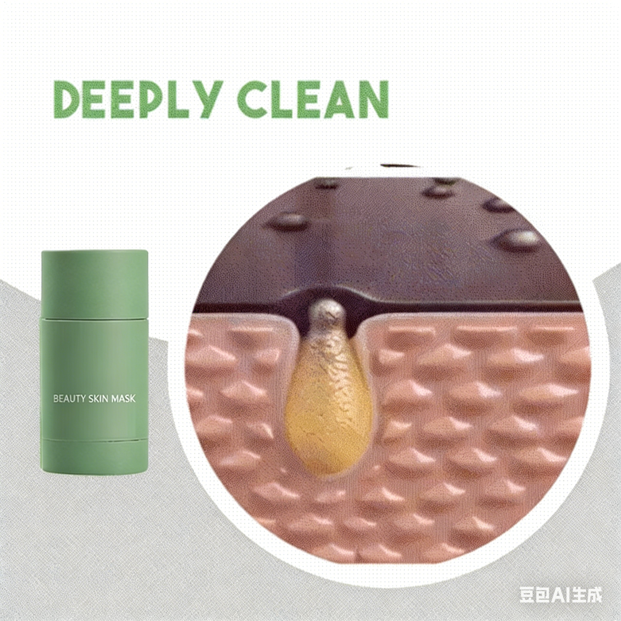 Natural Green Tea Clay Stick– Clears Acne & Refines Pores🌿