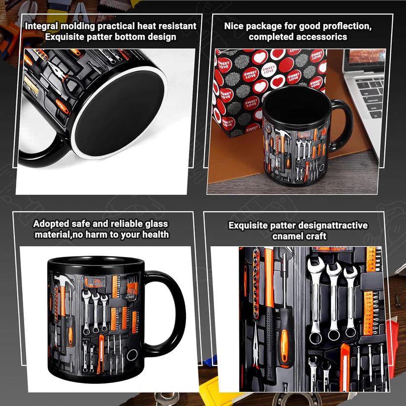 Creativity Funny Coffee Mug - Mechanic Toolbox Set pattern