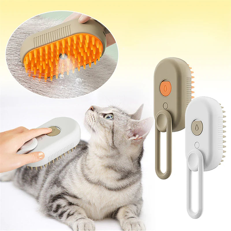 Hate bathing your pet?Steam Brush cleans without water. Long-lasting battery, 1 month per charge.