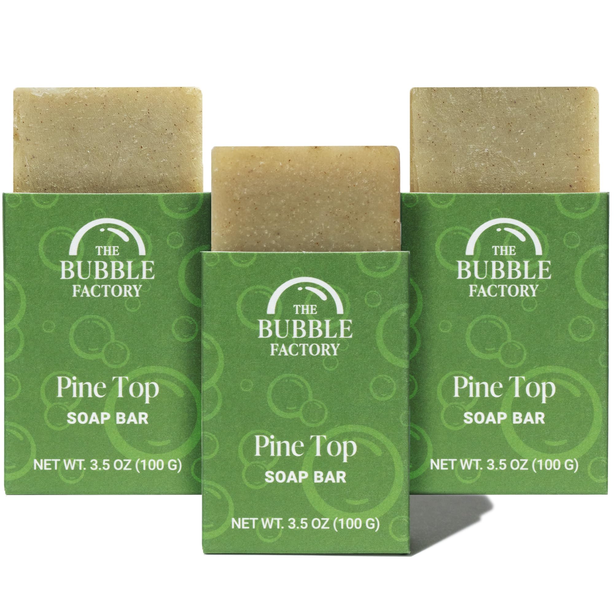 The Bubble Factory Handmade Natural Bath & Body Soap Bar, Vegan, All-Natural, Palm Oil Free, Made in USA with Shea Butter + Essential Oils, Lavender Collection, 3 Bars