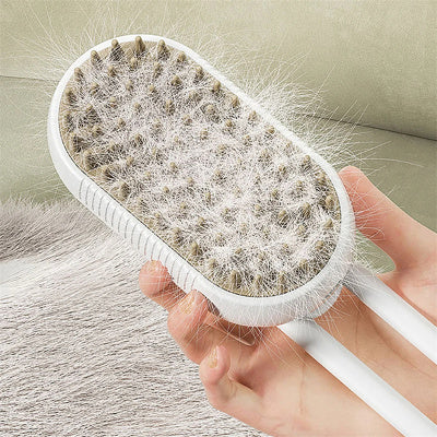 Hate bathing your pet?Steam Brush cleans without water. Long-lasting battery, 1 month per charge.