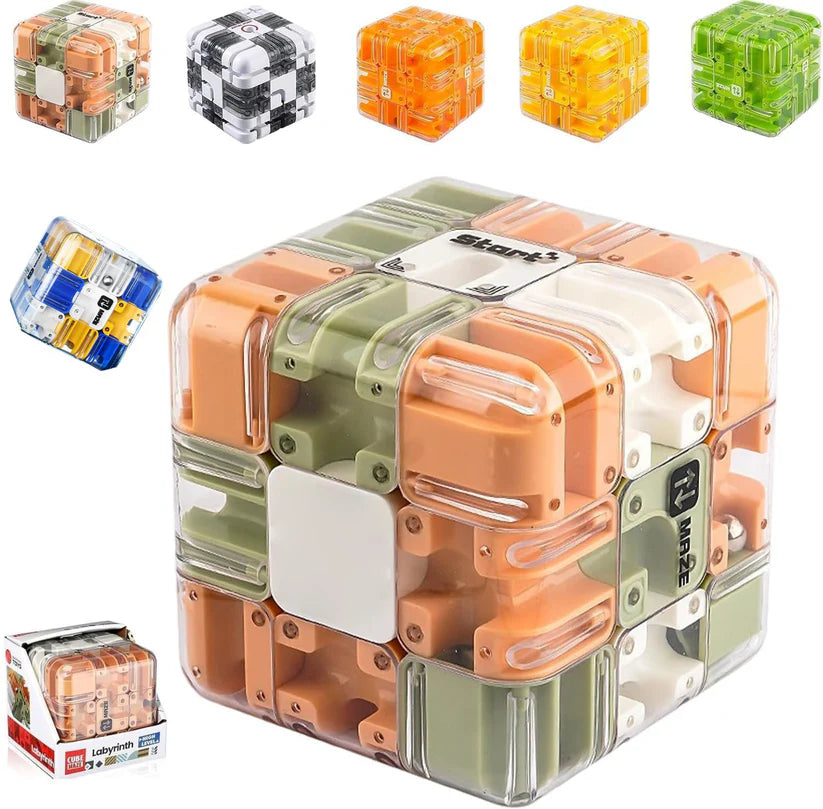 3D Labyrinth Maze Cube – Captivating Brain Teaser Toy!