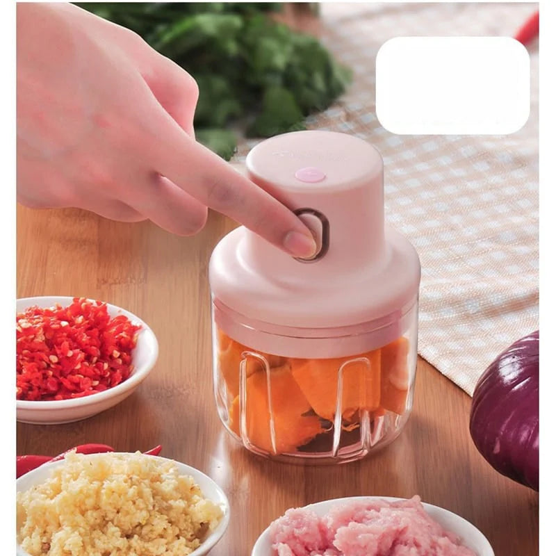 Last Day 60%OFF - 🎁 250ML Mini Electric Garlic Cutter Multifunctional Food Chopper USB Rechargeable🔥