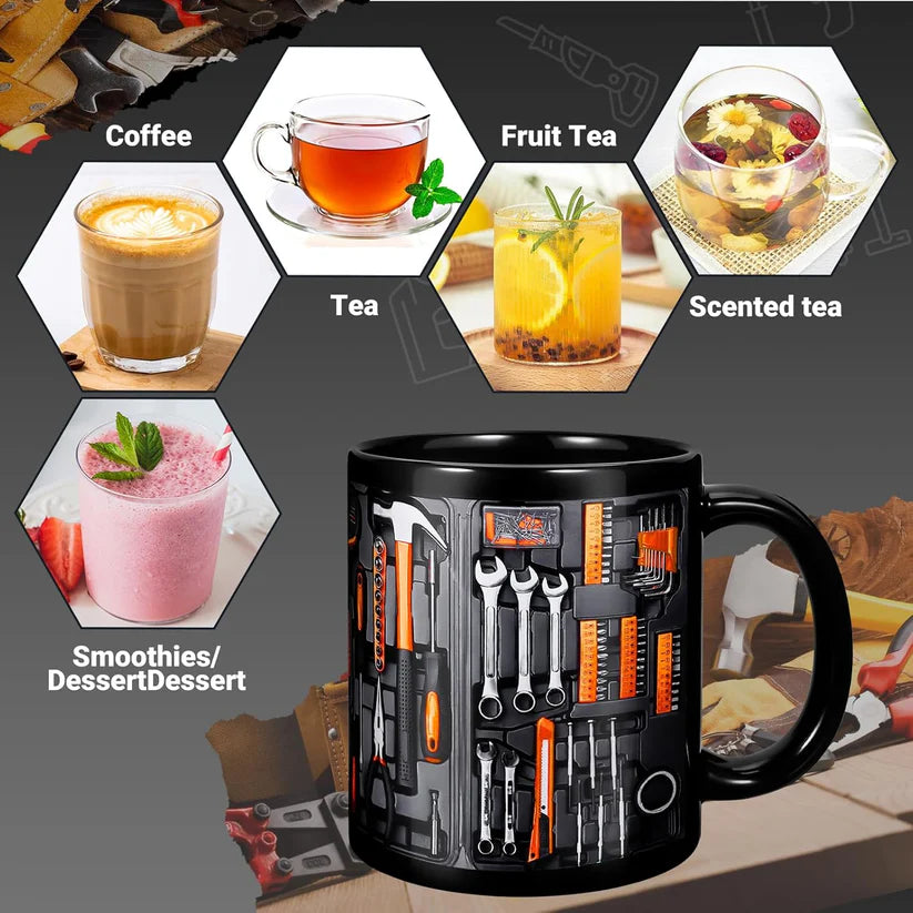 Creativity Funny Coffee Mug - Mechanic Toolbox Set pattern